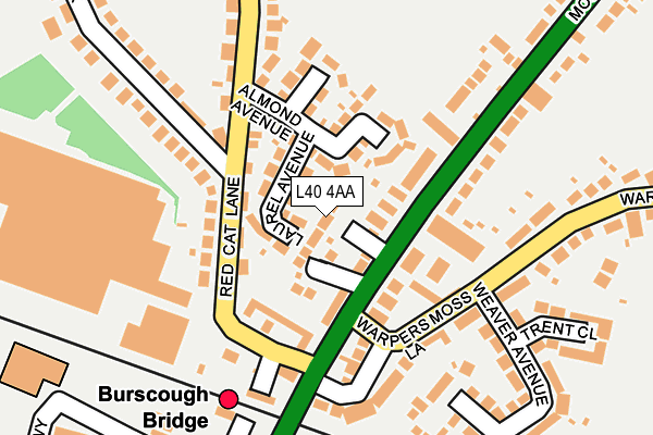 L40 4AA map - OS OpenMap – Local (Ordnance Survey)