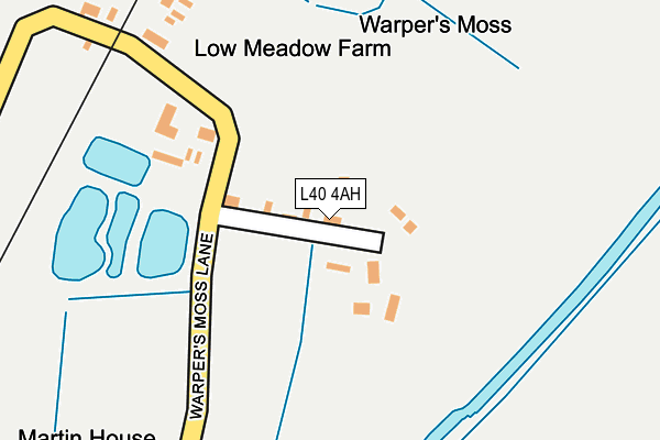 L40 4AH map - OS OpenMap – Local (Ordnance Survey)
