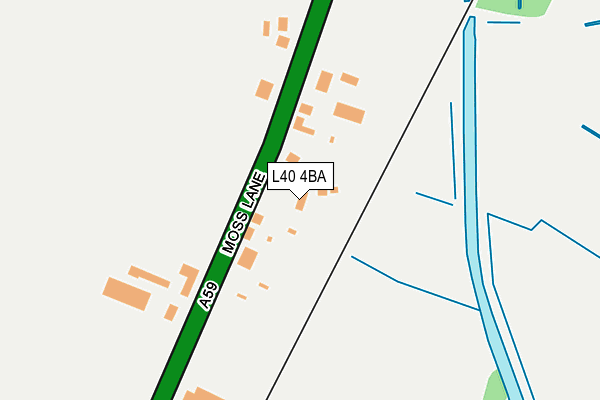 L40 4BA map - OS OpenMap – Local (Ordnance Survey)