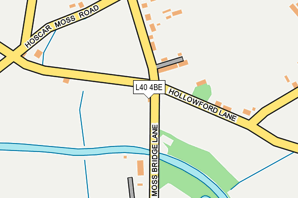 L40 4BE map - OS OpenMap – Local (Ordnance Survey)