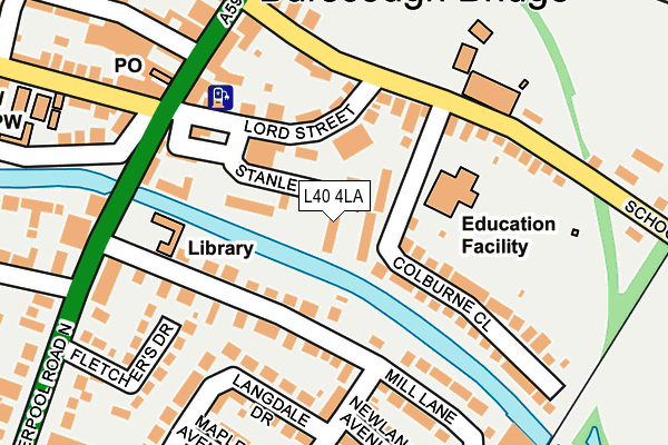 L40 4LA map - OS OpenMap – Local (Ordnance Survey)