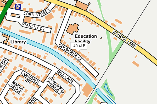 L40 4LB map - OS OpenMap – Local (Ordnance Survey)