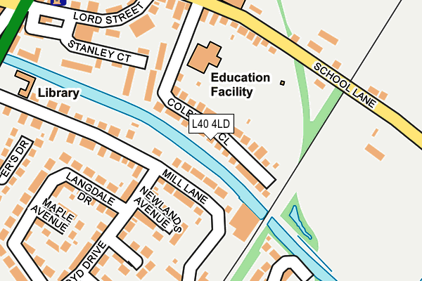 L40 4LD map - OS OpenMap – Local (Ordnance Survey)