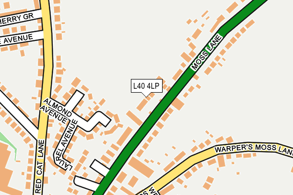 L40 4LP map - OS OpenMap – Local (Ordnance Survey)