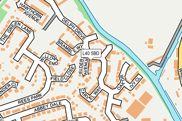 L40 5BD map - OS OpenMap – Local (Ordnance Survey)