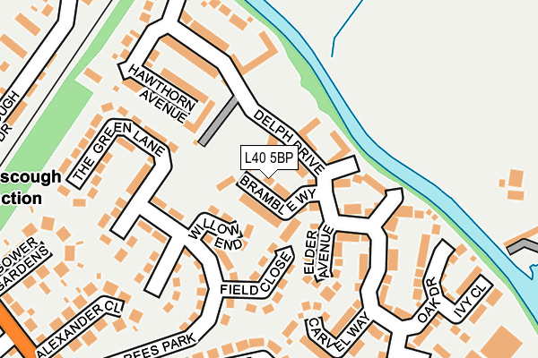 L40 5BP map - OS OpenMap – Local (Ordnance Survey)