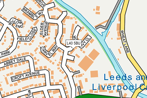 L40 5BU map - OS OpenMap – Local (Ordnance Survey)