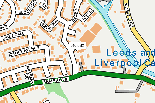 L40 5BX map - OS OpenMap – Local (Ordnance Survey)