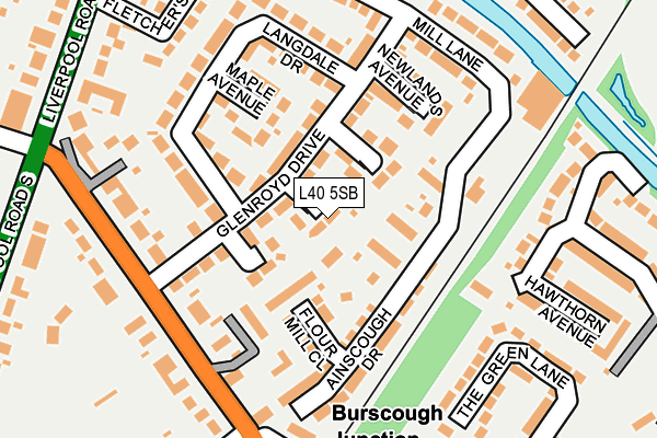 L40 5SB map - OS OpenMap – Local (Ordnance Survey)