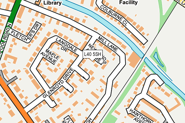 L40 5SH map - OS OpenMap – Local (Ordnance Survey)