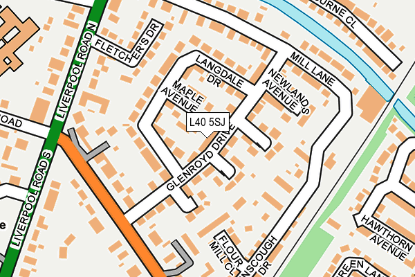 L40 5SJ map - OS OpenMap – Local (Ordnance Survey)