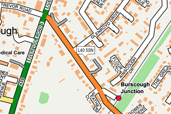 L40 5SN map - OS OpenMap – Local (Ordnance Survey)