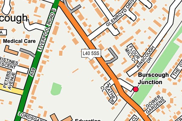 L40 5SS map - OS OpenMap – Local (Ordnance Survey)