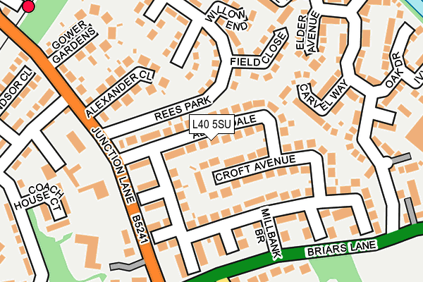 L40 5SU map - OS OpenMap – Local (Ordnance Survey)