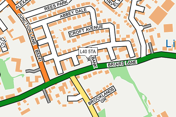 L40 5TA map - OS OpenMap – Local (Ordnance Survey)