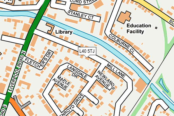 L40 5TJ map - OS OpenMap – Local (Ordnance Survey)