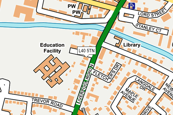 L40 5TN map - OS OpenMap – Local (Ordnance Survey)