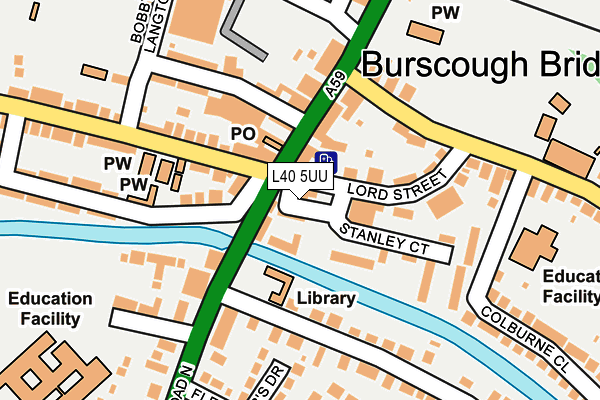L40 5UU map - OS OpenMap – Local (Ordnance Survey)