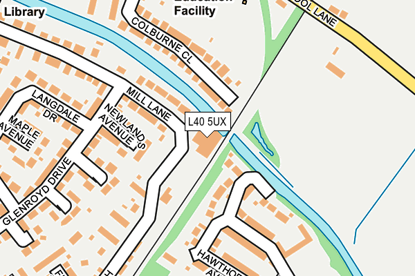 L40 5UX map - OS OpenMap – Local (Ordnance Survey)