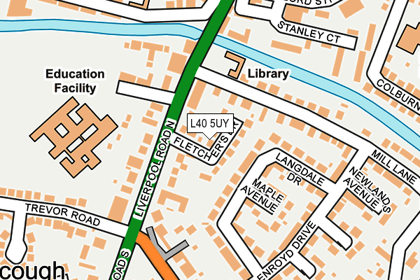 L40 5UY map - OS OpenMap – Local (Ordnance Survey)