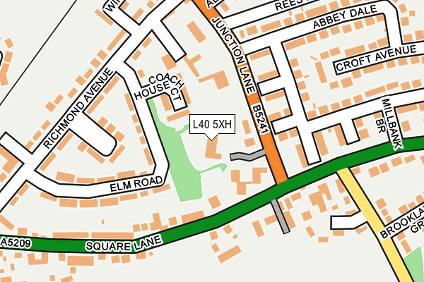 L40 5XH map - OS OpenMap – Local (Ordnance Survey)