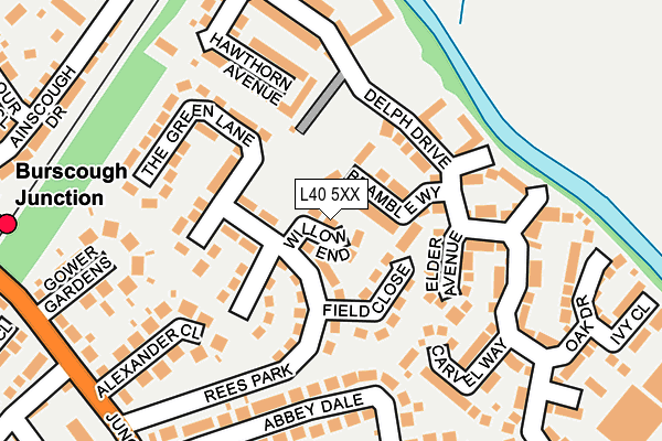 L40 5XX map - OS OpenMap – Local (Ordnance Survey)