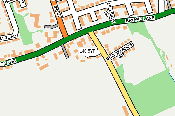 L40 5YF map - OS OpenMap – Local (Ordnance Survey)