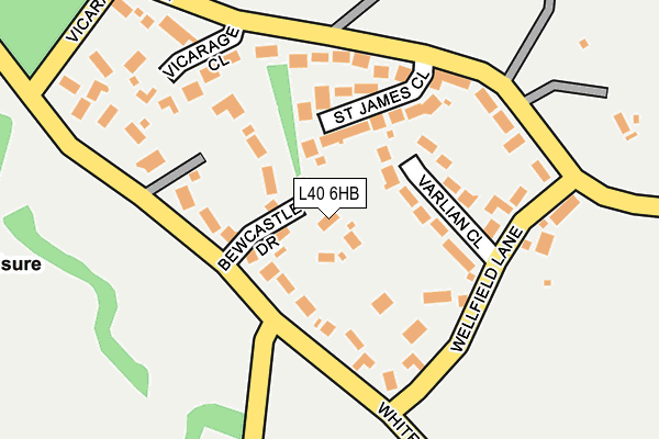 L40 6HB map - OS OpenMap – Local (Ordnance Survey)
