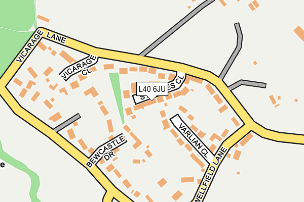 L40 6JU map - OS OpenMap – Local (Ordnance Survey)