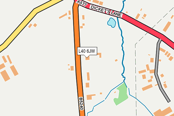 L40 6JW map - OS OpenMap – Local (Ordnance Survey)