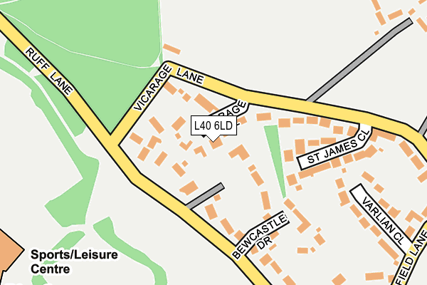L40 6LD map - OS OpenMap – Local (Ordnance Survey)