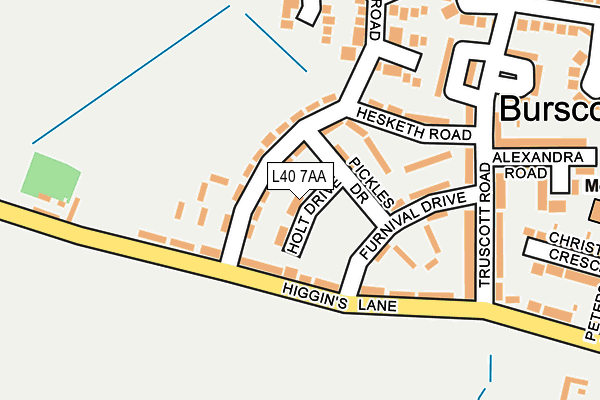 L40 7AA map - OS OpenMap – Local (Ordnance Survey)