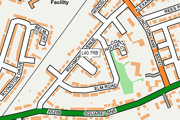 L40 7RB map - OS OpenMap – Local (Ordnance Survey)