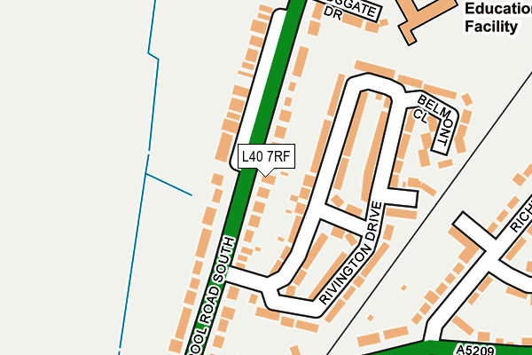 L40 7RF map - OS OpenMap – Local (Ordnance Survey)