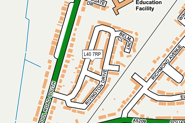 L40 7RP map - OS OpenMap – Local (Ordnance Survey)