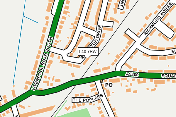 L40 7RW map - OS OpenMap – Local (Ordnance Survey)