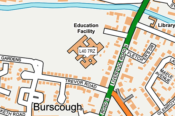 L40 7RZ map - OS OpenMap – Local (Ordnance Survey)