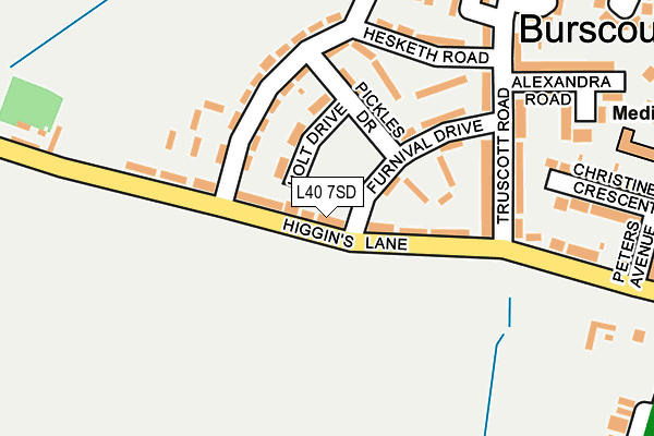 L40 7SD map - OS OpenMap – Local (Ordnance Survey)