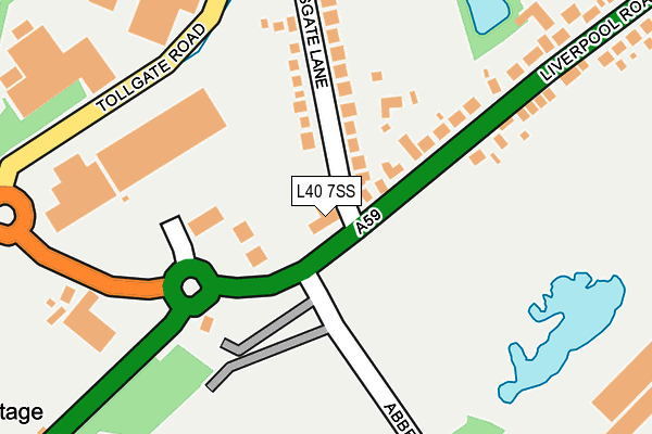 L40 7SS map - OS OpenMap – Local (Ordnance Survey)