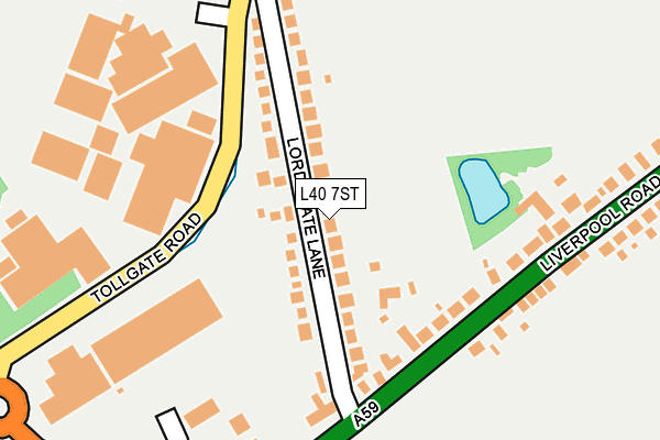 L40 7ST map - OS OpenMap – Local (Ordnance Survey)
