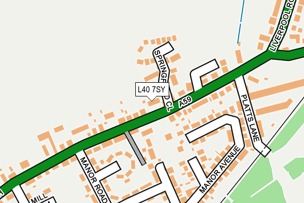 L40 7SY map - OS OpenMap – Local (Ordnance Survey)