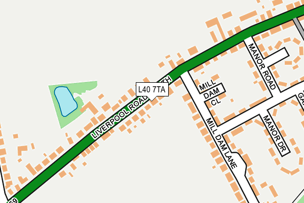 L40 7TA map - OS OpenMap – Local (Ordnance Survey)