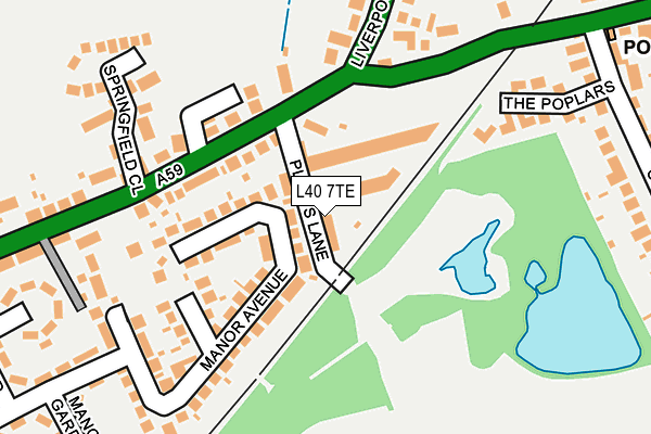 L40 7TE map - OS OpenMap – Local (Ordnance Survey)