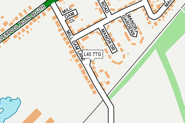 L40 7TG map - OS OpenMap – Local (Ordnance Survey)