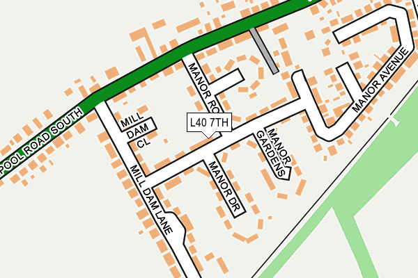 L40 7TH map - OS OpenMap – Local (Ordnance Survey)