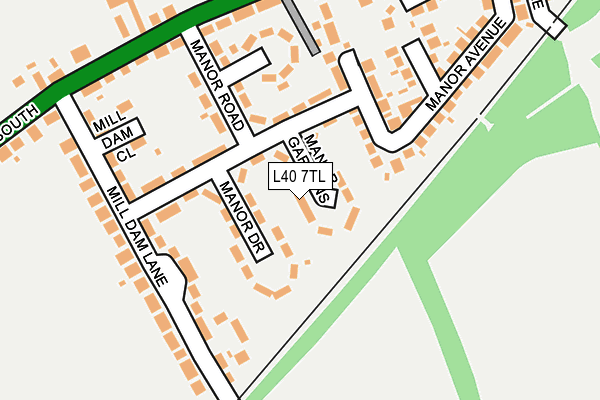L40 7TL map - OS OpenMap – Local (Ordnance Survey)