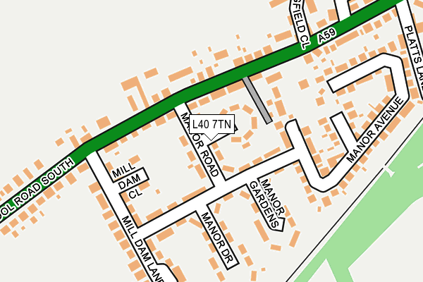L40 7TN map - OS OpenMap – Local (Ordnance Survey)