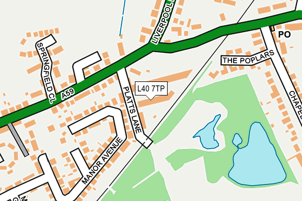 L40 7TP map - OS OpenMap – Local (Ordnance Survey)