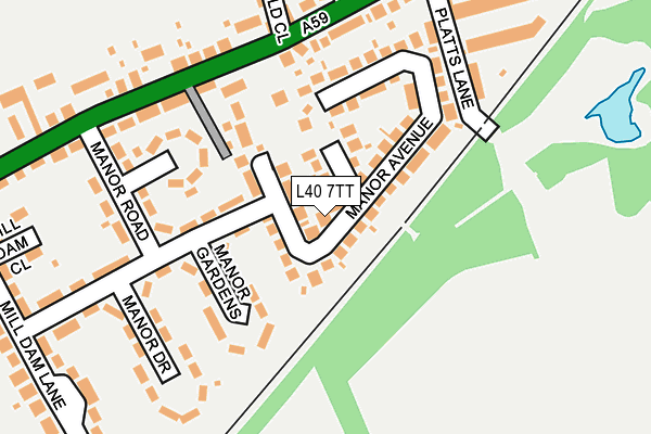 L40 7TT map - OS OpenMap – Local (Ordnance Survey)
