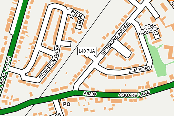 L40 7UA map - OS OpenMap – Local (Ordnance Survey)